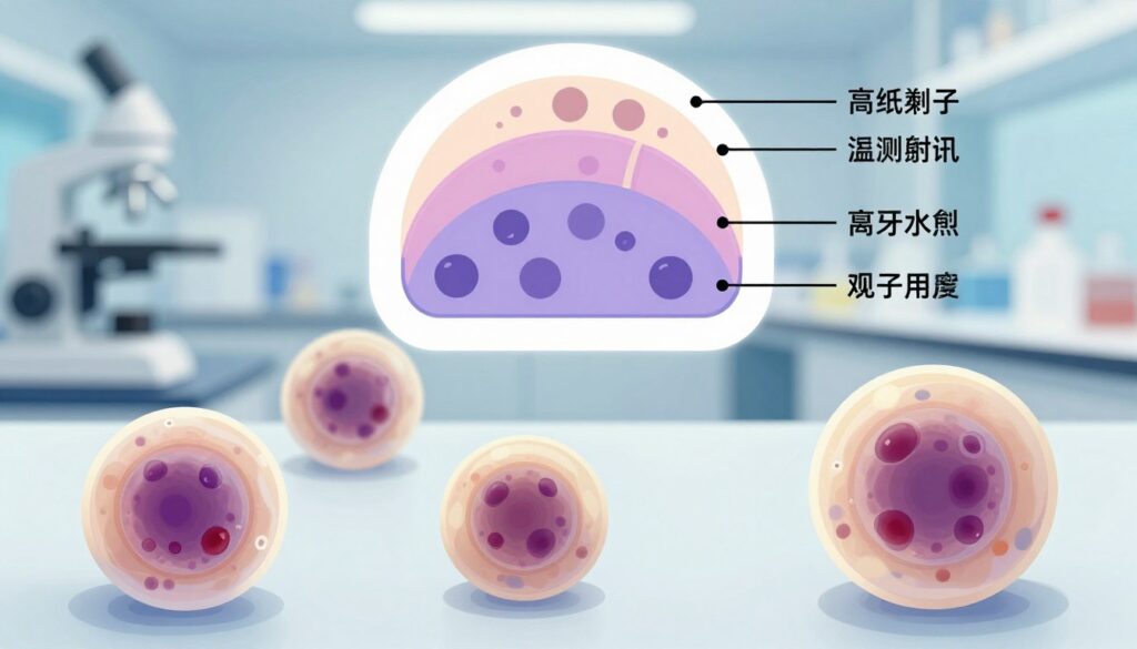 An intricate illustration of immature granulocytes, highlighting the unique morphology and characteristics. In the foreground, showcase detailed microscopic views of several granulocytes, clearly displaying their size, shape, and cellular structure in vivid colors—staining to emphasize the nucleus and cytoplasm. The middle section features a layered diagram with annotations, depicting normal ranges of values for immature granulocytes in children and adults, without any text. In the background, a subtle laboratory setting with blurred lab equipment and a soft blue hue, creating a calm and professional atmosphere. The lighting is bright and focused on the granulocytes, mimicking the precision of a scientific examination. Aim for a clean, educational aesthetic that invites careful scrutiny and fosters understanding. An intricate illustration of immature granulocytes, highlighting the unique morphology and characteristics. In the foreground, showcase detailed microscopic views of several granulocytes, clearly displaying their size, shape, and cellular structure in vivid colors—staining to emphasize the nucleus and cytoplasm. The middle section features a layered diagram with annotations, depicting normal ranges of values for immature granulocytes in children and adults, without any text. In the background, a subtle laboratory setting with blurred lab equipment and a soft blue hue, creating a calm and professional atmosphere. The lighting is bright and focused on the granulocytes, mimicking the precision of a scientific examination. Aim for a clean, educational aesthetic that invites careful scrutiny and fosters understanding.